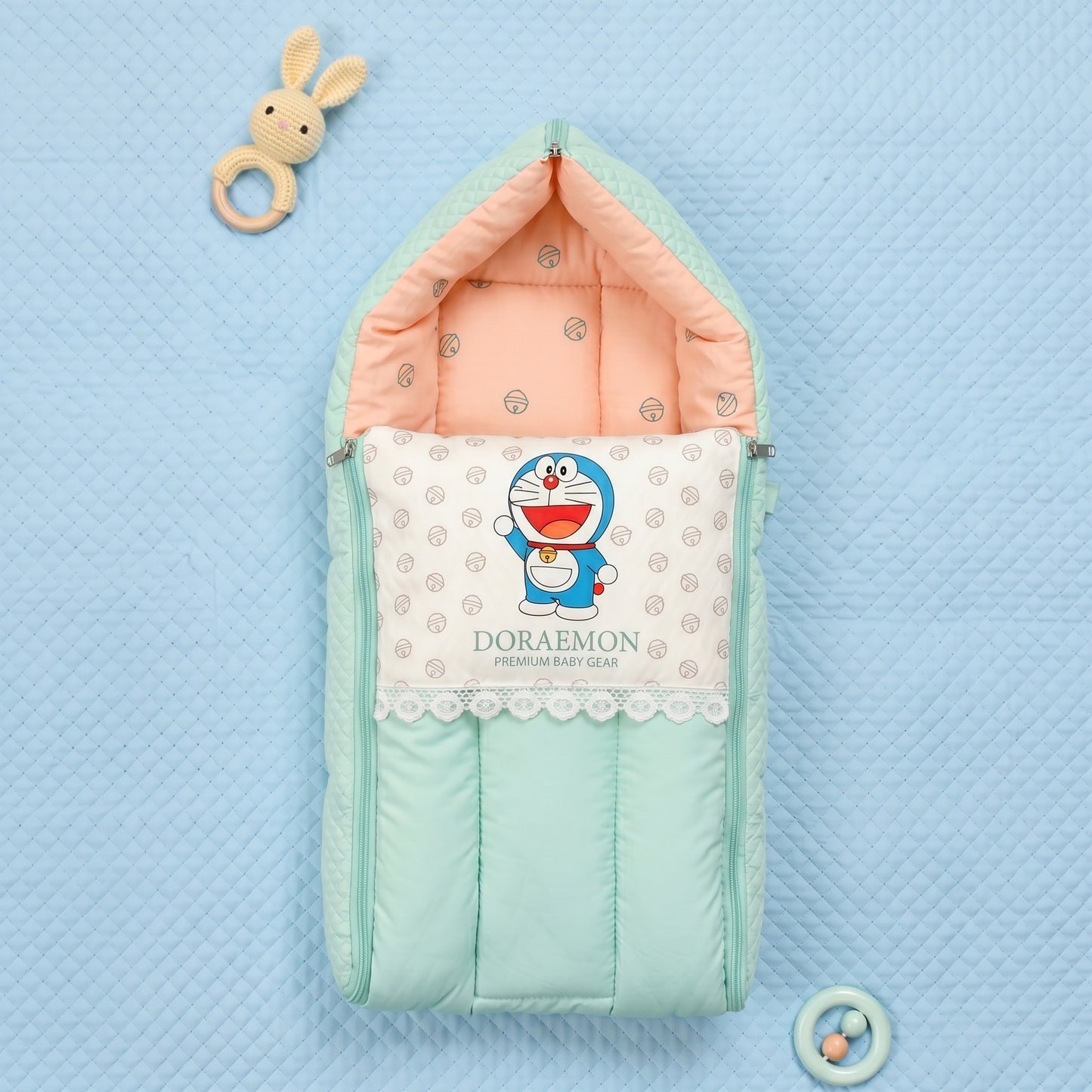 MONIMINI LUXURY BABY SLEEPING BAG | ULTRA SOFT COTTON BABY WRAP FOR NEWBORNS | SAFE, COZY & COMFORTABLE | 0-6 MONTHS