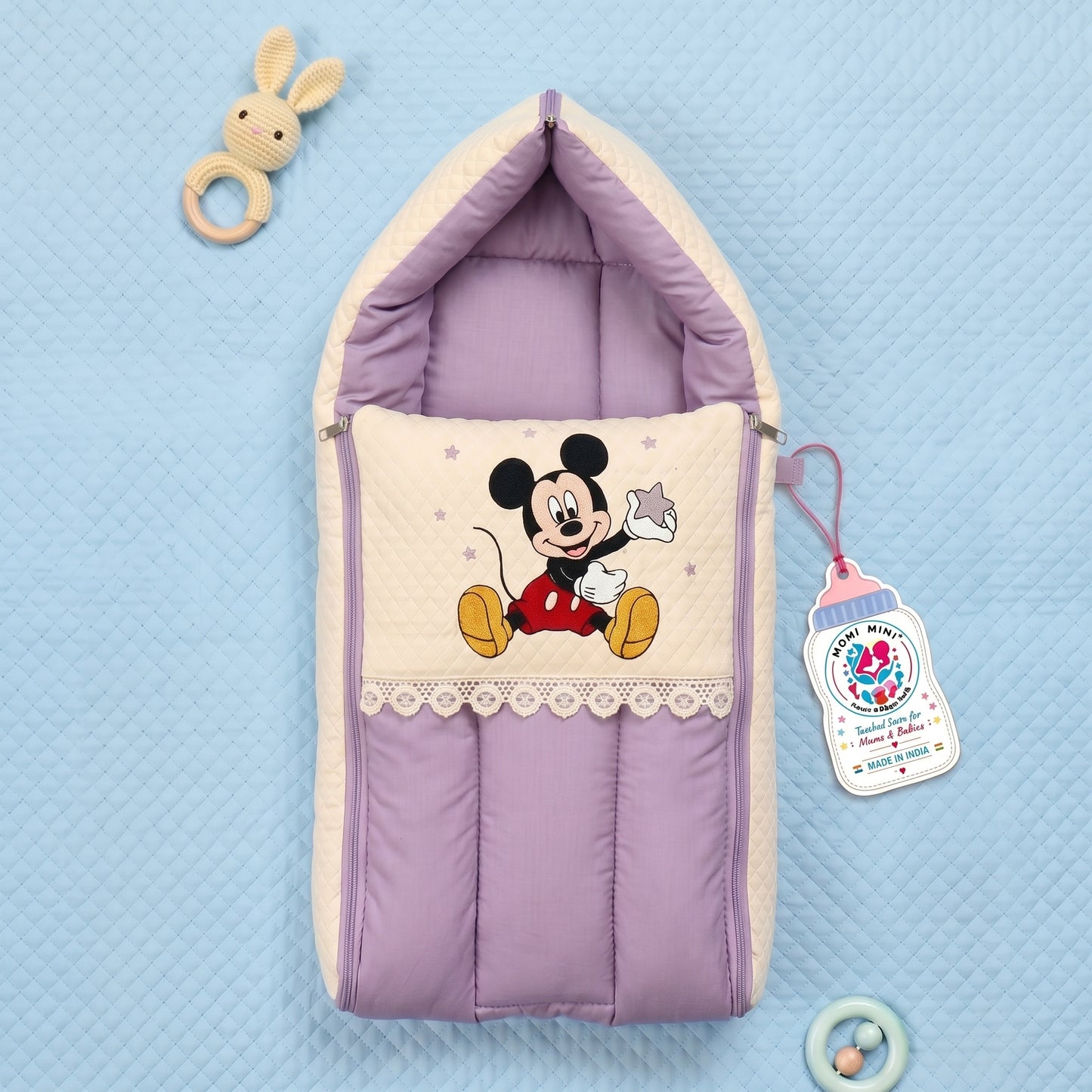MONIMINI PREMIUM UNN WORK BABY SLEEPING BAG FOR NEWBORNS (0-6 MONTHS)