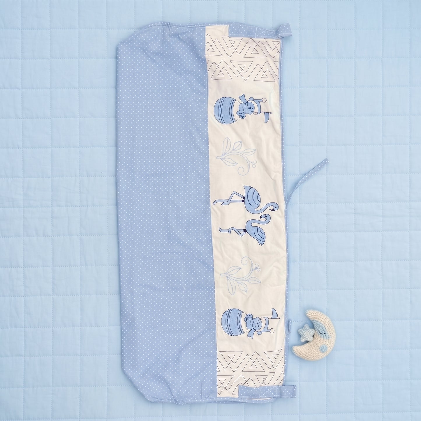 MONIMINI PREMIUM BABY CRADLE EMBROIDERY COVER | SOFT COTTON CRADLE BEDDING FOR NEWBORNS