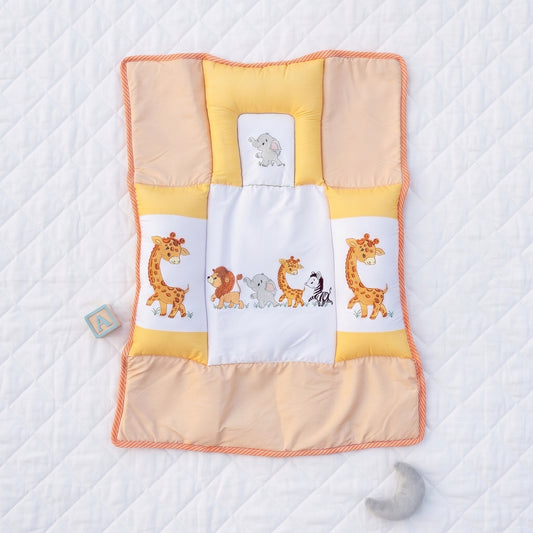 MONIMINI PREMIUM JOINT BABY MATTRESS SET | SOFT COTTON SLEEPING & PLAY BED WITH HEAD SUPPORT PILLOW FOR NEWBORNS
