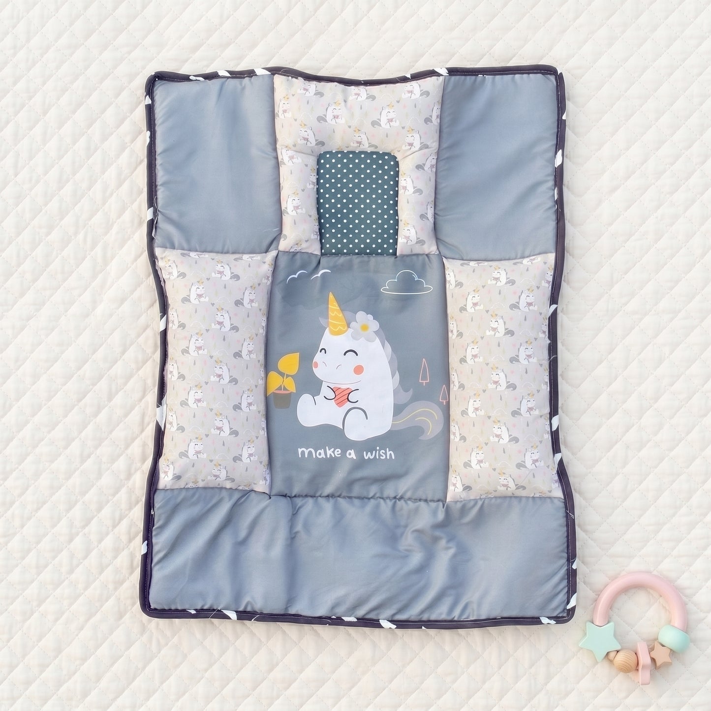 MONIMINI LUXURY JOINT BABY MATTRESS SET | ERGONOMIC HEAD SUPPORT & COMFORT BED FOR NEWBORNS