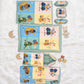 MONIMINI LUXURY DIGITAL PRINT BABY BEDDING COMBO SET FOR NEWBORNS 7-PIECE COTTON BABY CARE ESSENTIALS