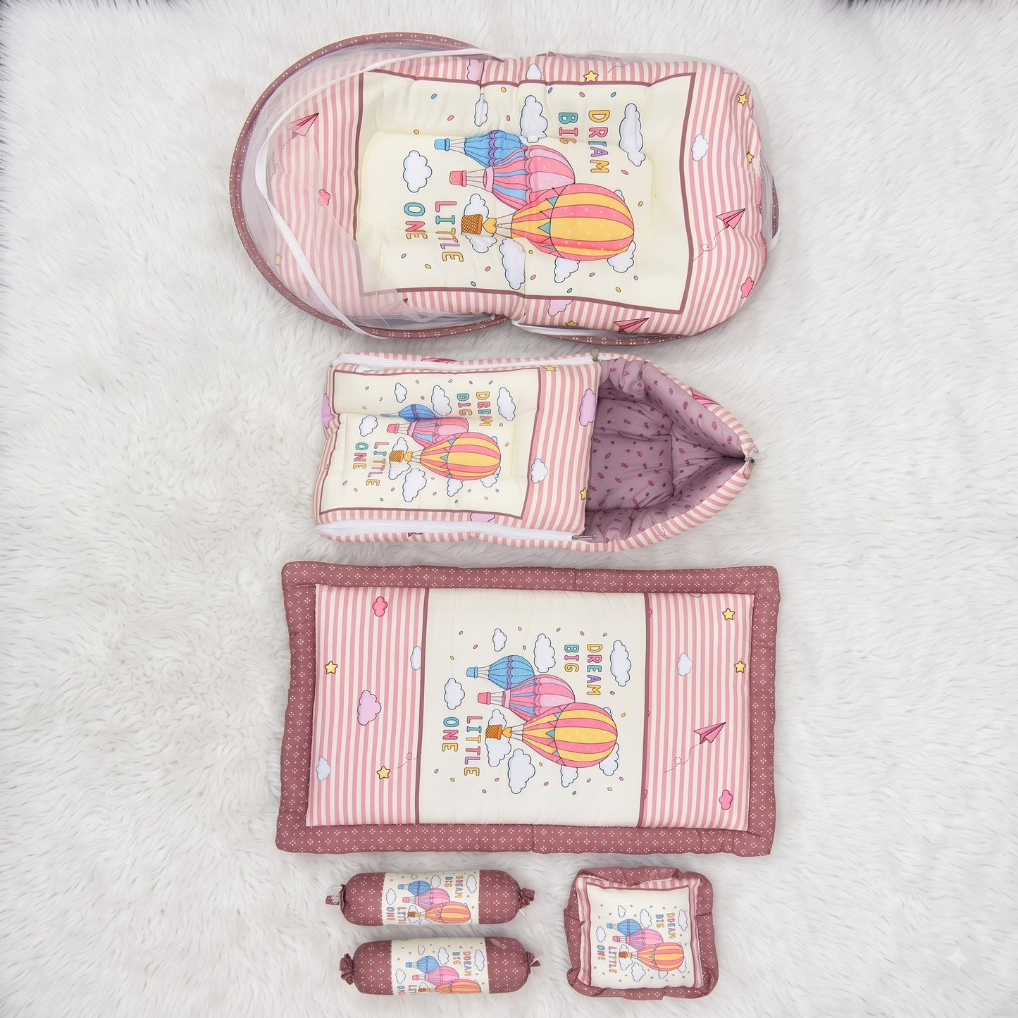 MONIMINI LUXURY DIGITAL PRINT BABY BEDDING SET | COMPLETE NEWBORN SLEEP & CARE COMBO