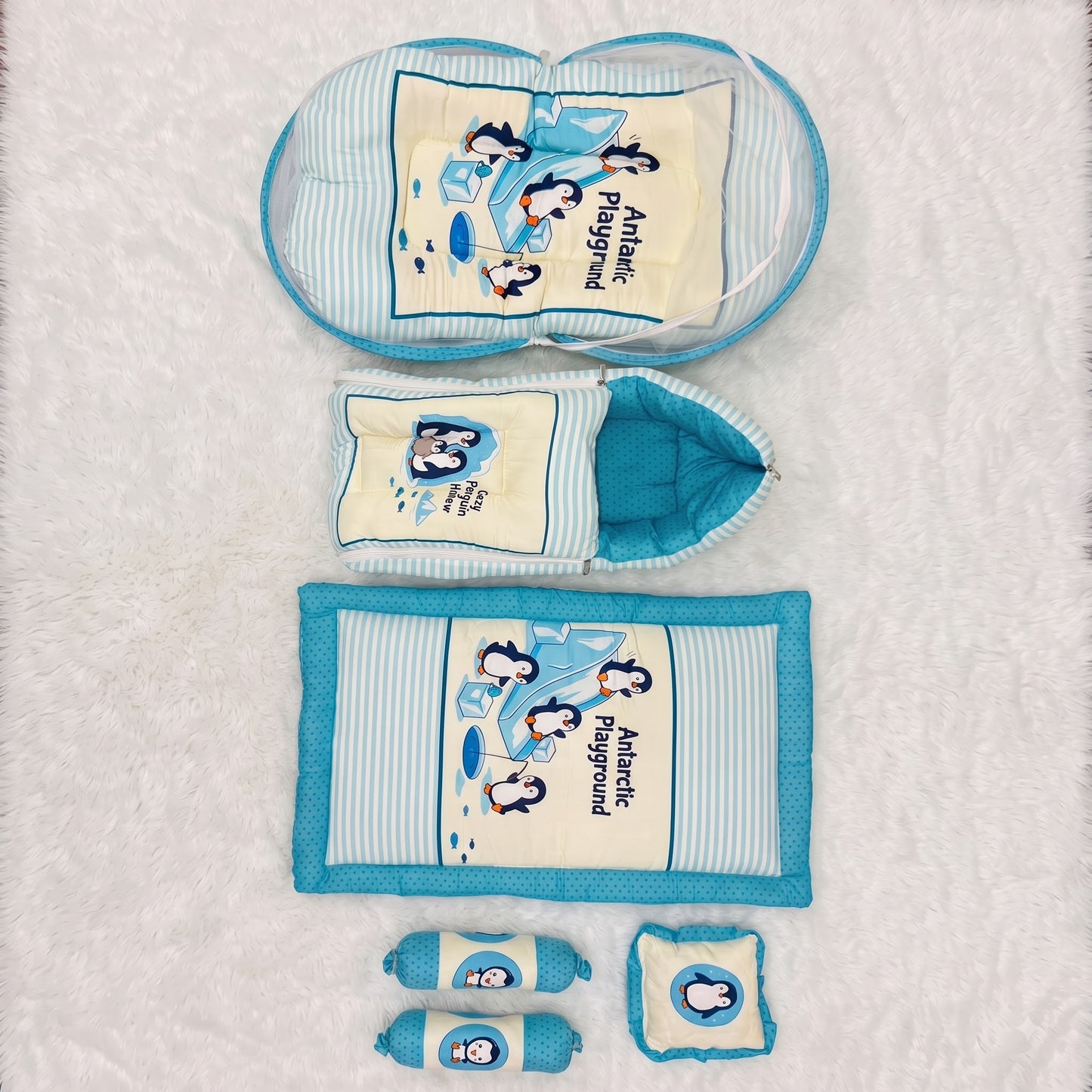 MONIMINI LUXURY DIGITAL PRINT BABY BEDDING SET | COMPLETE NEWBORN SLEEP & CARE COMBO