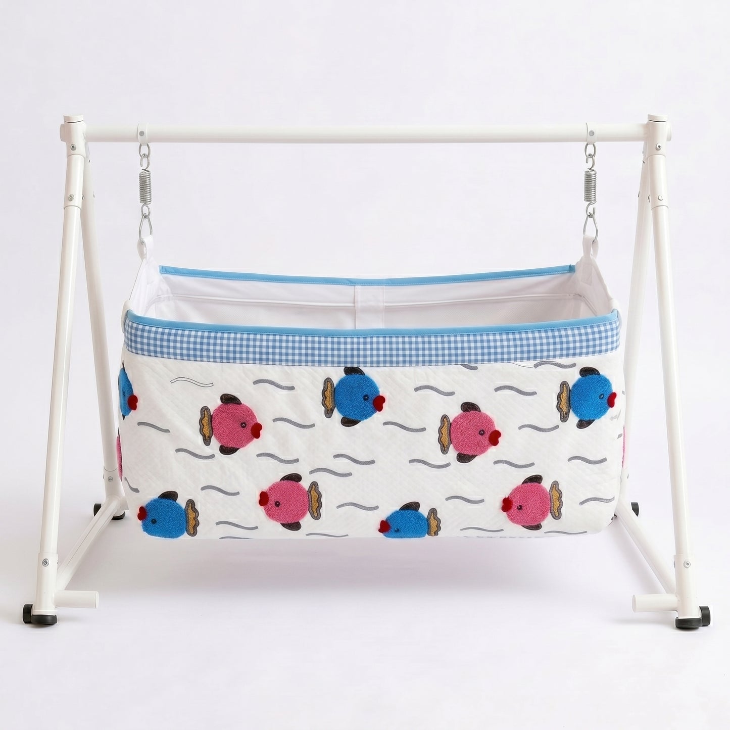 MONIMINI LUXURY UNN WORK BABY BEDDING COMBO SET FOR NEWBORNS 7-PIECE COTTON BABY CARE ESSENTIALS