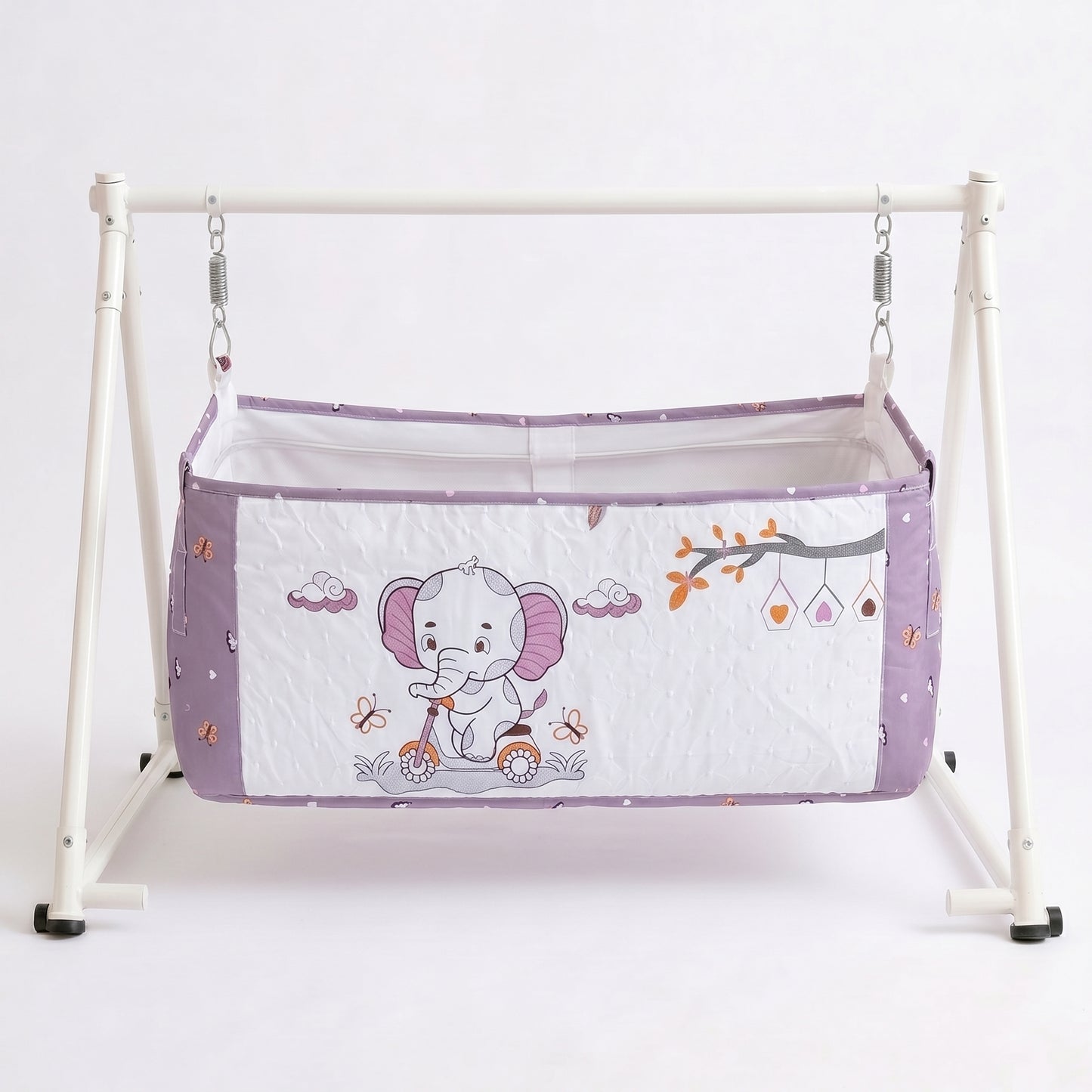MONIMINI LUXURY EMBROIDERY BABY BEDDING COMBO SET FOR NEWBORNS 7-PIECE COTTON BABY CARE ESSENTIALS