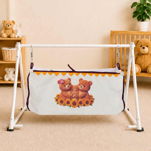 MONIMINI PREMIUM BABY CRADLE ROUND COVER | SOFT COTTON DTF PRINT CRADLE BEDDING COVER FOR NEWBORNS