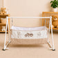MONIMINI PREMIUM BABY CRADLE EMBROIDERY COVER | SOFT COTTON CRADLE BEDDING FOR NEWBORNS