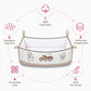 MONIMINI PREMIUM BABY CRADLE EMBROIDERY COVER | SOFT COTTON CRADLE BEDDING FOR NEWBORNS