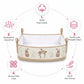 MONIMINI EMBROIDERY CRADLE COVER FOR NEWBORNS | SOFT COTTON BABY CRADLE BED SHEET | WASHABLE & COMFORTABLE