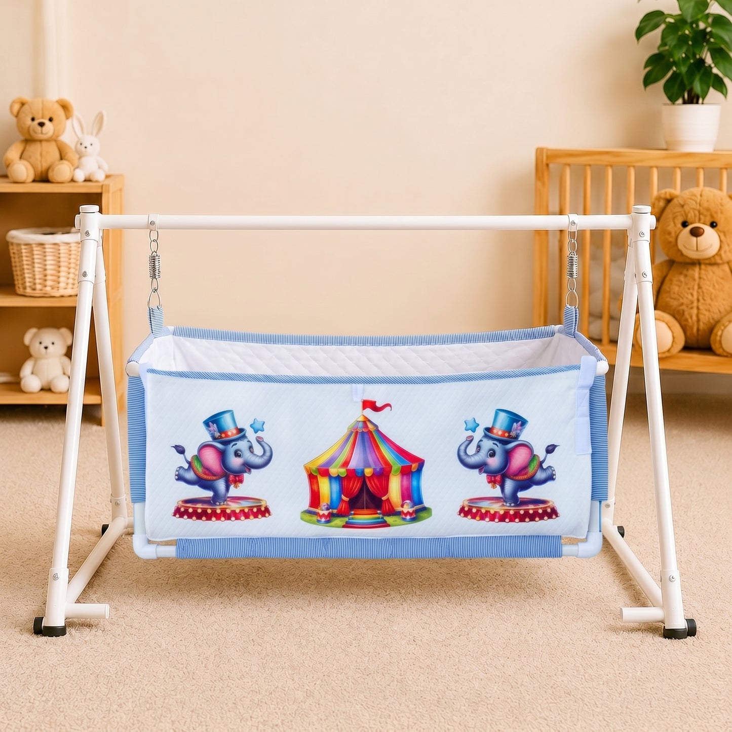 MONIMINI PREMIUM BABY CRADLE PIPE COVER | SOFT COTTON DTF PRINT CRADLE BEDDING COVER FOR NEWBORNS