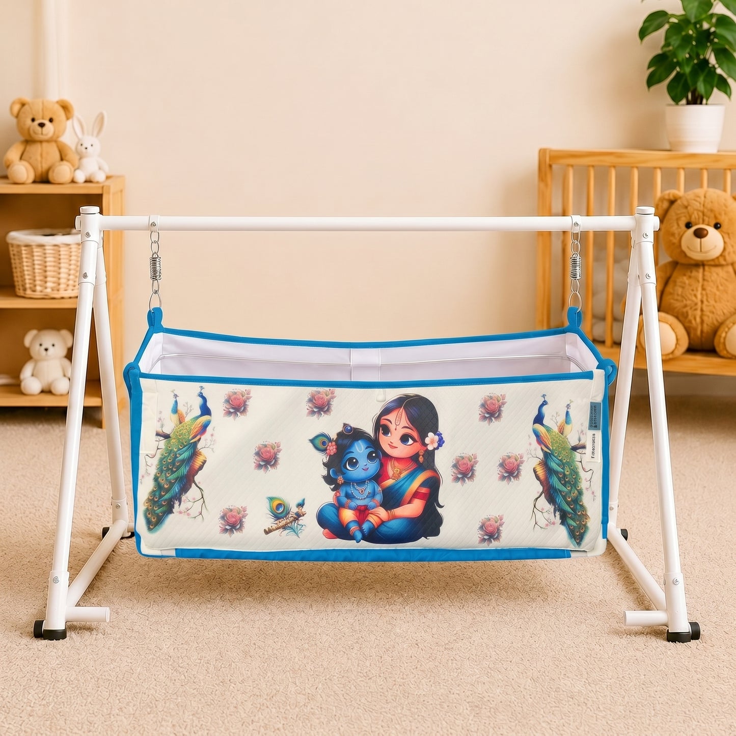 MONIMINI BABY CRADLE COVER ROUND SHAPE | DTF PRINT COTTON CRADLE SHEET | WASHABLE & SKIN FRIENDLY (Copy)