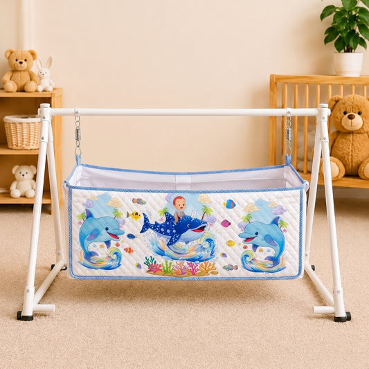 MONIMINI PREMIUM BABY CRADLE PIPE COVER | SOFT COTTON DTF PRINT CRADLE BEDDING COVER FOR NEWBORNS